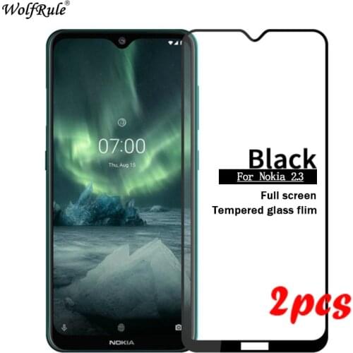 2PCS For Nokia 2.3 Glass For Nokia 2.3 Tempered Glass Hardness Full Glue Screen Protector Protective Glass For Nokia 2.3 6.2"