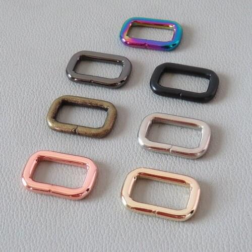 20Pcs/Lot Strong Metal Rectangular Buckle Ring Hardware For Dog Martingale Collar Accessory Belt Loop Bag Handbag Straps Clasp