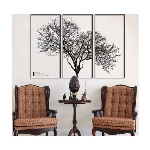 3D Wall Stickers Living Room Nordic Canvas Photo Frame Creative Poster Bedroom Decor Study Room Office Background Wall Mural