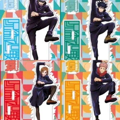 Anime Jujutsu Kaisen Itadori Yuji Gojo Satoru Kugisaki Nobara Acrylic Stand Figure Display Model Plate Fashion Table Decor Gift