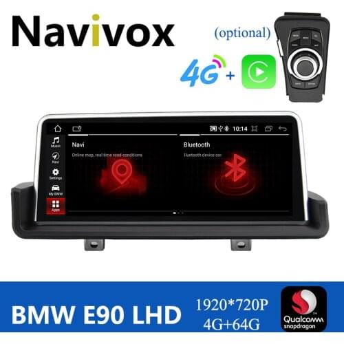 Navivox 4G+64G 2din Android 10 GPS Auto Radio For BMW E90 E91 E92 E93 3 series Car Multimedia Player BT Wifi Carplay
