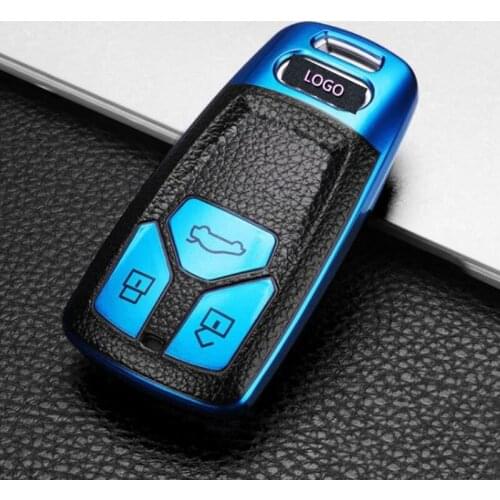 For Audi A4l/A6/A3/ A8 Q3/Q5 Car Key Case Cover Shell Bag