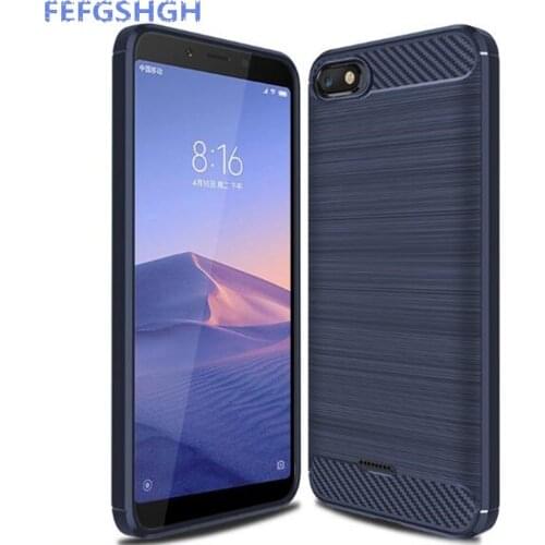 Carbon Fiber Cover For Xiaomi Redmi 6A Case Rubber Silicone Phone Cases For Xiaomi Redmi 6A Back Case
