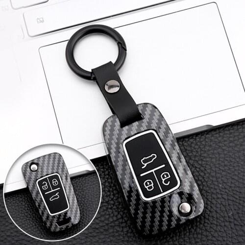 ABS Carbon fiber Car Flip Key Case Cover For OPEL VAUXHALL Mokka Astra J Insignia Corsa E Zafira C For Chevrolet Cruze Aveo Lova