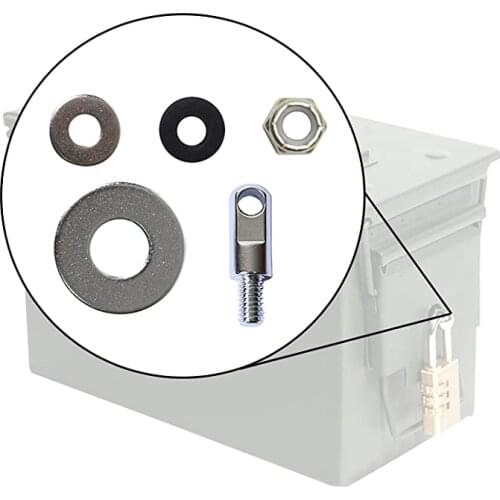 2 set Ammo Can Lock Hardware Kit Lockable Case For .50 Cal .30 Cal 20mm 40mm Pistol Bullet Ammunition Gun Safe Box