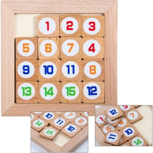 Digital Huarong Road wooden students puzzle through the game to play
