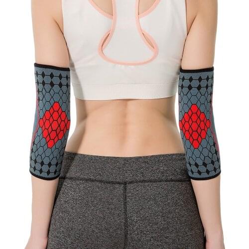 Elastic Bandage Elbow Support knitted nylon Anti-skid Compression Elbow Protectors honeycomb jacquard fitness Elbow Brace Guard