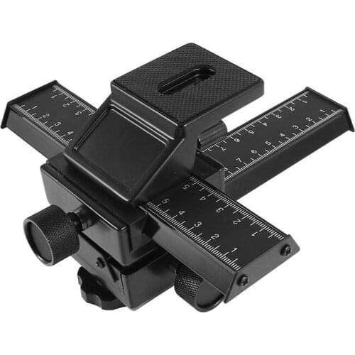 Foleto 4 Way Macro Focusing Rail Slider Standard 1/4" Screw for Canon Sony Pentax Nikon Olympus Samsung Camera close-up shoot