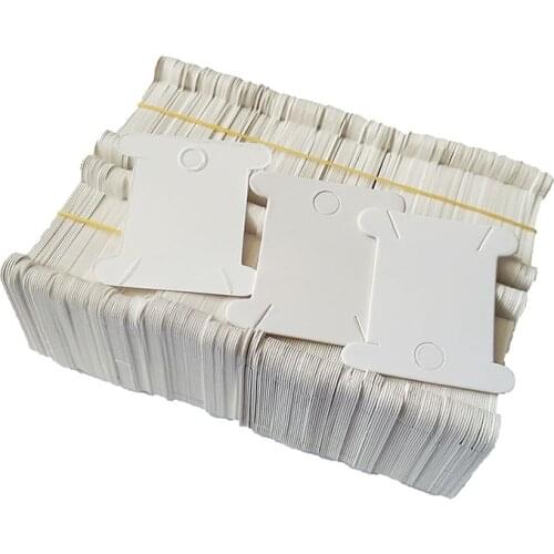 Wire paper card board white cardboard paper board manual DIY embroidery line finishing tool roll chain card 38*35mm 50pcs