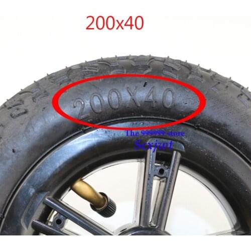 Tire and wheel hub 200X40 with a Bent Angle Valve Stem Electric bicycle tyre Electric Scooter motorcycle