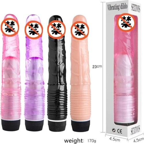 Crystal Realistic Big Dildo Masturbate Super Vibration G Spot Vibrator Stimulator Massage Wand Adult Toys For Women Supplies