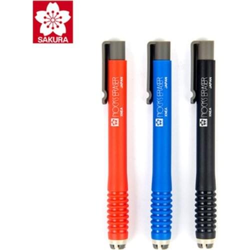 Sakura XNEA Nocks Pencil Eraser Mechanical Push-out Type Eraser Office Stationery School Supplies Sketch Drawing Erasers