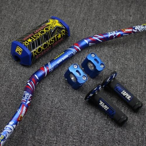 Metal Mulisha Pack Fat Bar 1-1/8"PROTAPER Handlebar Pads with Handle Grips Dirt Pit Bike Motocross Motorcycle for KLX KTM Black