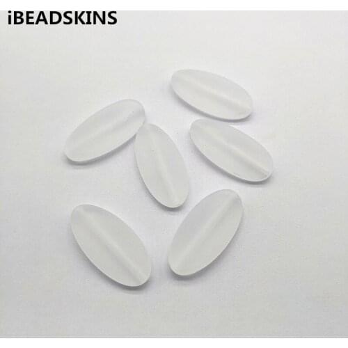 New arrival! 39x19mm 140pcs Clear Frosted acrylic Oval Shape beads for Necklace,Earrings parts,hand Made Jewelry DIY