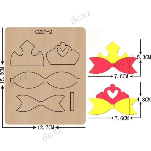 New Bow Wooden die Scrapbooking C-227-2 Cutting Dies Compatible with most die cutting machines