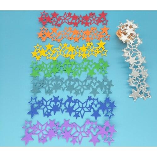 Five-pointed star combination metal cutting die for DIY scrapbooking, card making, photo album decoration, embossing crafts