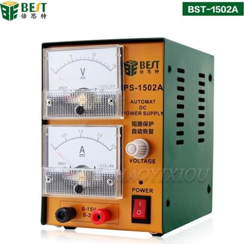BST-1502A 15V 2A DC Regulated Power Supply Mobile Phone Repair Ammeter Adjustable Notebook Power Supply Maintenance PS-1502A