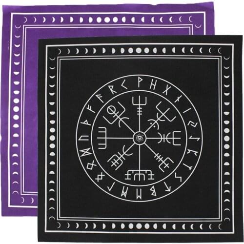 12 Constellations Tarot Tablecloth Divination Tarot Card Pad Pendulum Pentacle Runes Tarot Altar Table Cloth 49x49cm
