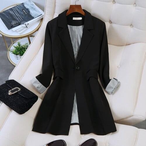 Spring Autumn Blazers Women Small Suit Plus Size 5XL Long Sleeve Jacket Casual Tops Female Slim Wild Blazers Windbreaker Coat