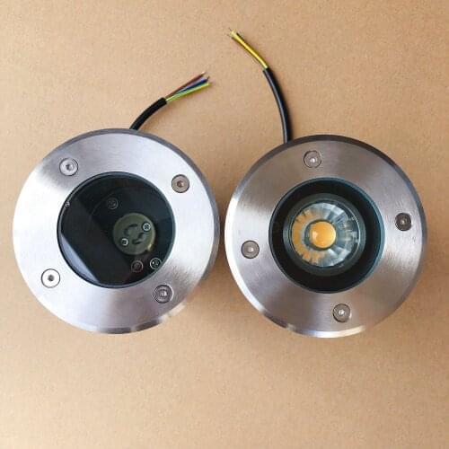 LED Underground Light 7W Dimmable COB Floor Lamp Outdoor Ground Garden Square Path Buried Yard Spot Landscape 85-265V/12V IP68