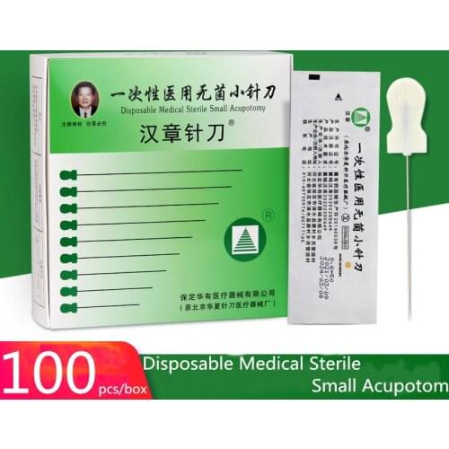 High Quality Disposable Medical Sterile Small Acupotomy 100 Acupuncture Small Needle Knife Blade Ultrafine Needle Acupotomology