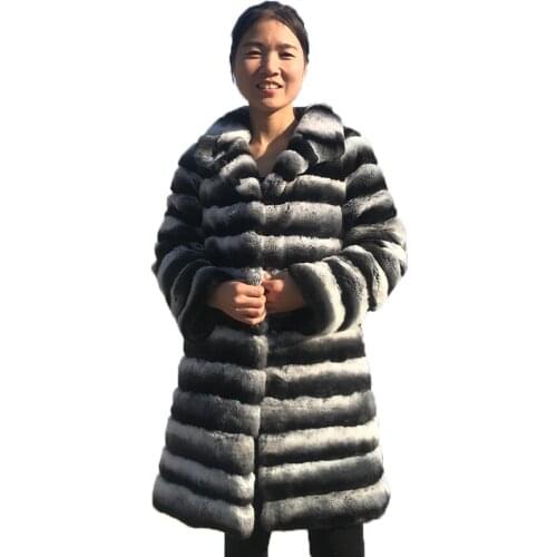 Women Coat Winter Fashion Real Fur Jacket Outerwear High-Quality Long Overcoat Customize