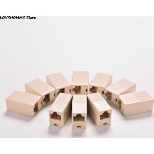 1/2/5/10/20PCS RJ45 Cat5 8P8C Socket Connector Coupler For Extension Broadband Ethernet Network LAN Cable Joiner Extender Plug