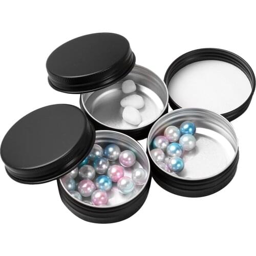 10Pcs Aluminum Tin Jars Screw Top Round Jars Metal Tin Cans Containers Bulk Food Tins Cosmetic Jar Container Candle Travel Tins