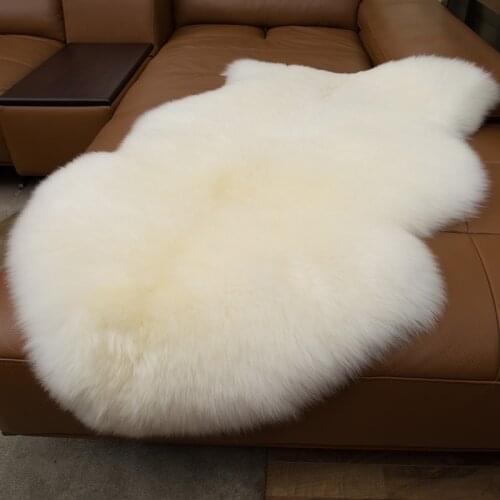 100% Real Sheepskin Wool Carpets For Living Room Bedroom Area Rug Luxury White Fur Warm Mat Carpet Cover Chair Shaggy Super Soft
