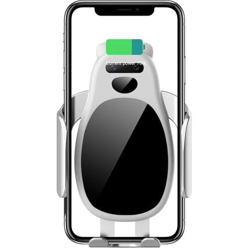 15W QI Car Wireless Charger Infrared Automatic Induction Car Bracket Panda Shape Phone Fast Charging Holder For Smart Phone