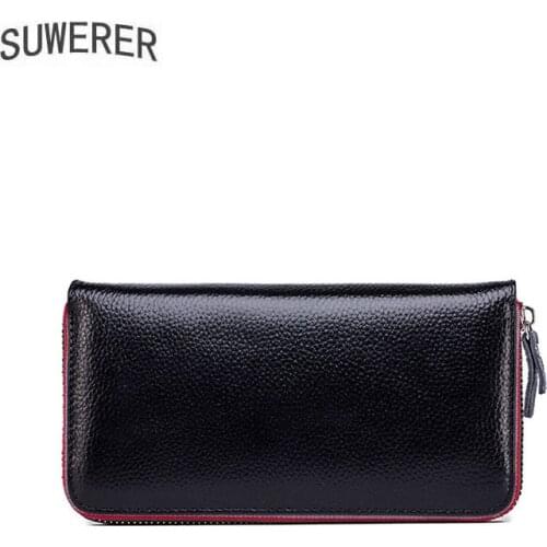 2021 New Luxury Designer Genuine leather bags womens long wallet leather real cowhide casual wallet fashion cluth bag