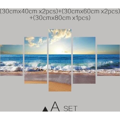 Blue sea,beach,5D Diy Diamond Painting Cross Stitch full Diamond Embroidery Rhinestones Diamond Mosaic pattern Home decor 5pcs