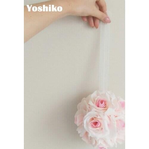 5Pcs/lot Artificial Silk Flower Rose Balls Wedding Centerpiece Pomander Bouquet Party Decorations Party DIY Bridal Flower Decor