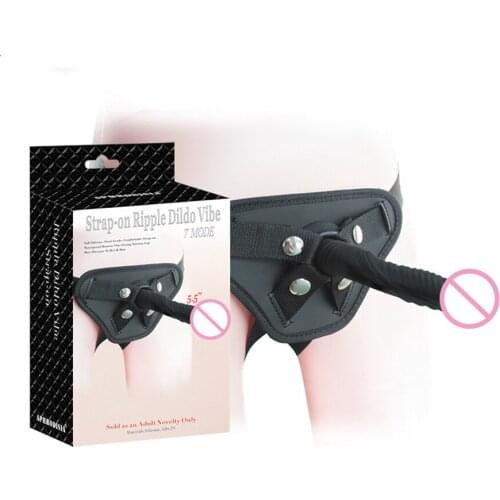 APHRODISIA Strapon Dildo Vibrator for Women 7 Speed Remote Control Strap on Anal Butt Plug Sex Toys for Unisex Couples Harness