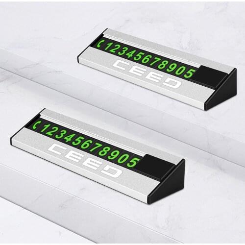 Car Hidden Temporary Parking Card Phone Number Card Plate for Kia Ceed Rio 3 4 Sorento Cerato Accessories Car Styling