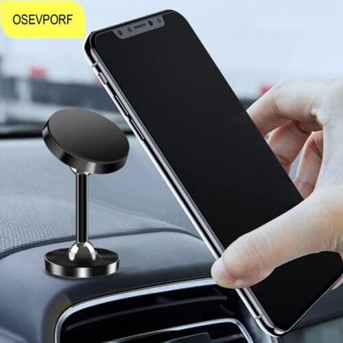360 Rotation Magnetic Car Phone Holder for iPhone 13 11 12 Pro Max X XR Huawei P50 P40 Mate iaomi Mini GPS Mount Stand in Car