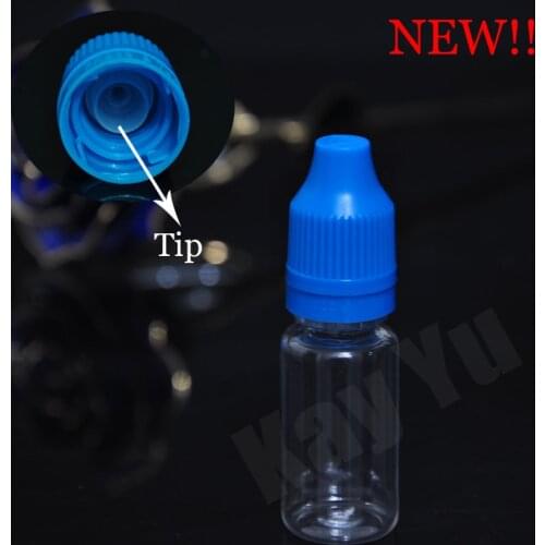 Free shipping PET 10ML Dropper Bottles With Childproof tamper cap, CRC/tamper-evident cap 2500pcs