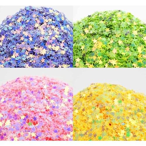 4mm five-pointed star nail polish sequin crystal mud DIY handmade material glitter eye makeup patch glitter wedding party throw