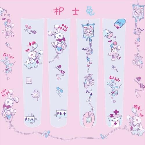 Nurse Rabbits Womens Lolita Over-knee Stockings Velvet Thigh High Long Stockings Cosplay Good Qaulity Japanese Girls