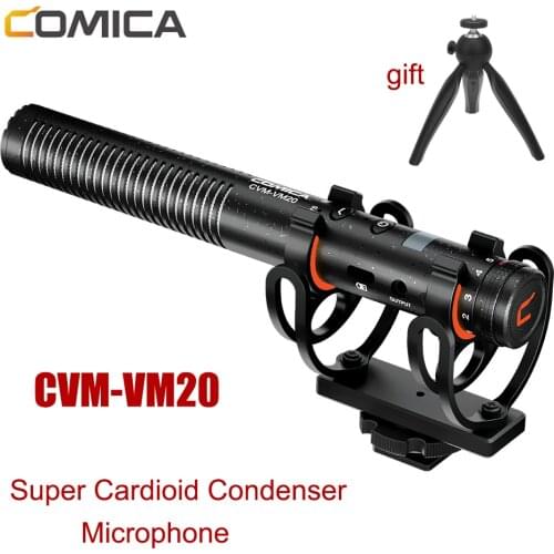 COMICA CVM-VM20 Professional Recording Condenser Microphone for Video Smartphone DSLR Camera 3.5mm TRRS CVM VM20 Cardioid MIC