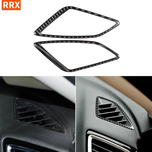 For Mazda3 Mazda 3 Axela BM BN 2014-2018 Car Accessories Carbon Fiber Interior Dash AC Air Vent Outlet Frame Decor Cover Sticker