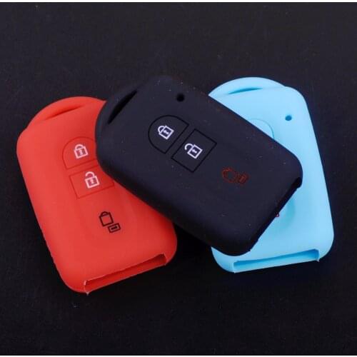 DWCX 3 Button Silicone Car Remote Key Cover Case Fob Fit For Nissan Qashqai Micra Note Pathfinder R15M X-Trail Tiida C11