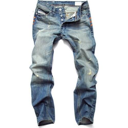 Men Jeans Hole Ripped Stretch Destroyed Homme Masculino Fashion Design Skinny Jean For Male Pants