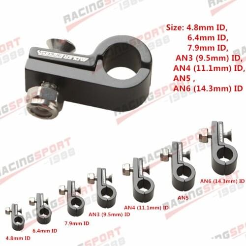 ID 4.8mm 6.4mm 7.9mm 9.5mm 11.1mm 14.3mm Aluminum Line Clamp Hose C-lamp