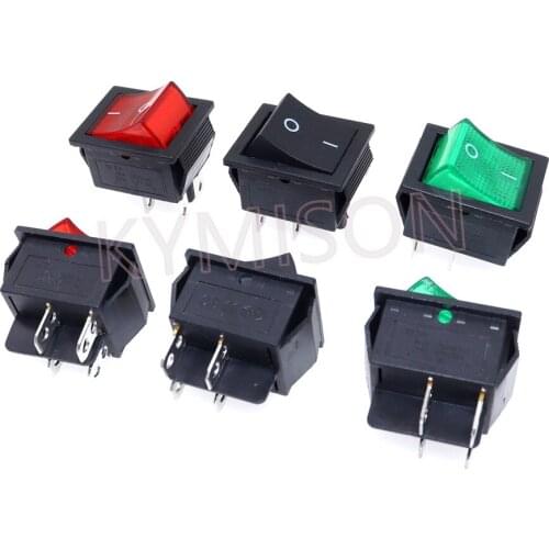 KCD4 Rocker Switch ON-OFF 2 Position 4 Pins 6 Pins Electrical equipment With Light Power Switch Switch cap 16A 250VAC/ 20A 125V