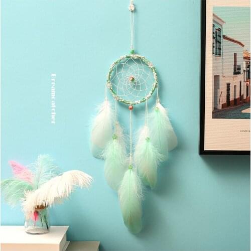 Wind Chimes Dream Catcher Handmade Gifts Dreamcatcher Feather Pendant Creative Hollow Wind Chimes Wall Hanging home Decoration