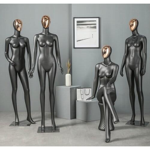 New Style Full Body Mannequin Fiberglass Black Mannequin Female Manikin Made In China
