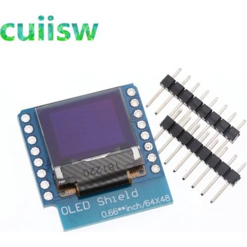0.66 inch OLED Display Module for WEMOS D1 MINI ESP32 Module Arduino AVR STM32 64x48 0.66" LCD Screen IIC I2C OLED
