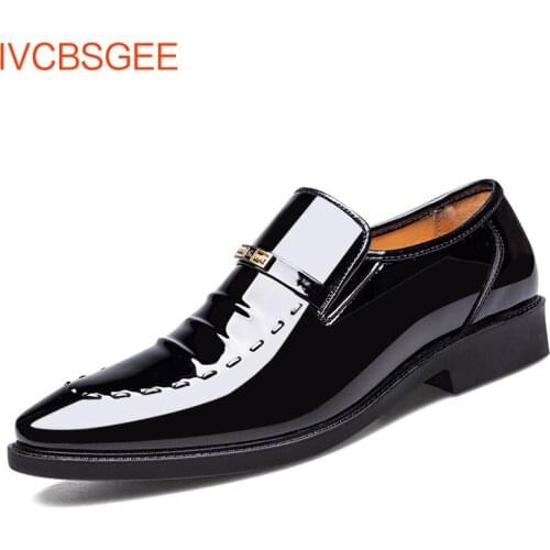 Fashion Business Dress Men Shoes New Classic Leather Pointed Toe Shoes Fashion Lace-Up Dress Shoes Men Oxfords