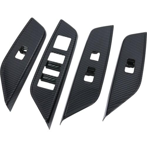 Carbon Fiber Door Window Lift Switch Button Control Panel Cover Trim Fit For Lexus ES350 ES300h 2019 2020 2021 Accessories